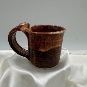 Handcrafted Dryden Brown Ceramic Mug, Small size.